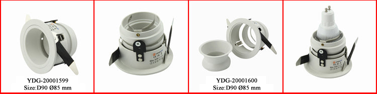 Pack of 2 MR16 Recessed Downlighs Adjustable White Round Lamp Fixtures GU10 MR16 Spotlight Fitting Adjustable