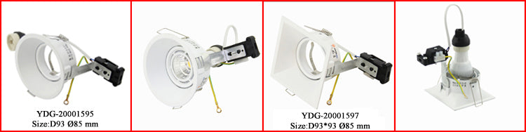 Pack of 2 MR16 Recessed Downlighs Adjustable White Round Lamp Fixtures GU10 MR16 Spotlight Fitting Adjustable