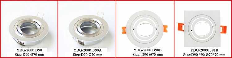 Pack of 2 MR16 Recessed Downlighs Adjustable White Round Lamp Fixtures GU10 MR16 Spotlight Fitting Adjustable