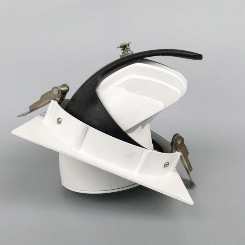 Rotate 360 degrees dimmable COB LED Ceiling light round high 20W 30W COB grille brushed White round LED Ceiling downlight