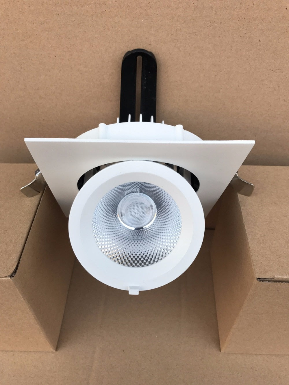 Rotate 360 degrees dimmable COB LED Ceiling light round high 20W 30W COB grille brushed White round LED Ceiling downlight