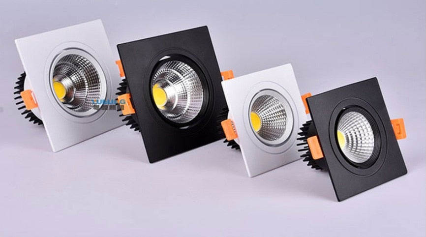 Dimmable LED COB Spotlight Ceiling lamp AC85-265V 3W 5W 7W 9W 12W 15W Aluminum recessed downlights round Led Spot Light