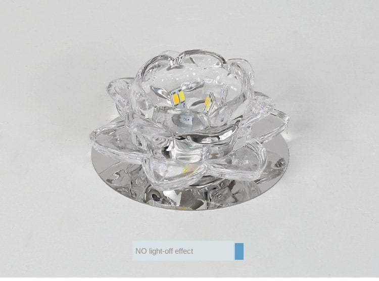 Crystal Spotlight LED Ceiling Light Embedded Living Room Downlight Ceiling Aisle Light Corridor Light