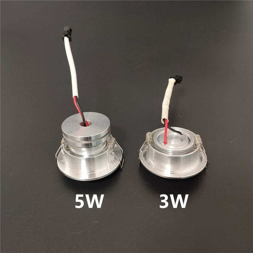 LED 3w 5w cob spot light dimmable Opening 4-4.5 cm downlight Recessed aluminum white black gold silver 110V 220V