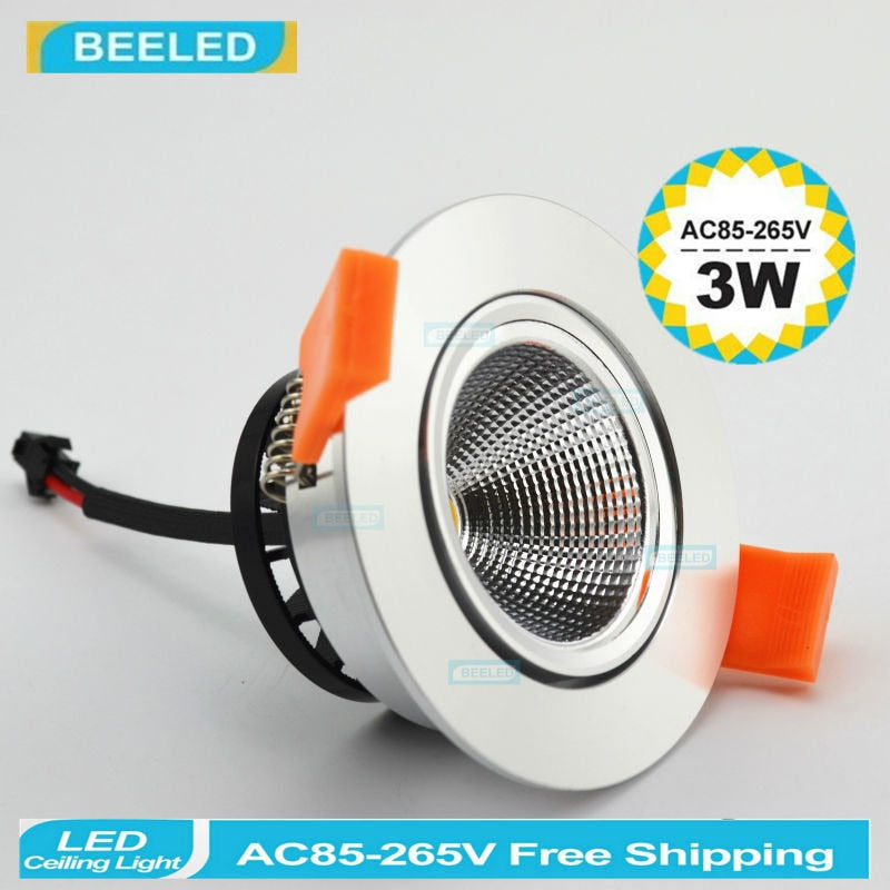 LED Downlights COB 3W 5W 7W Recessed LED downlight led bulb Spot Light Lamp warm white aluminum dimmable 220V 110V home decor