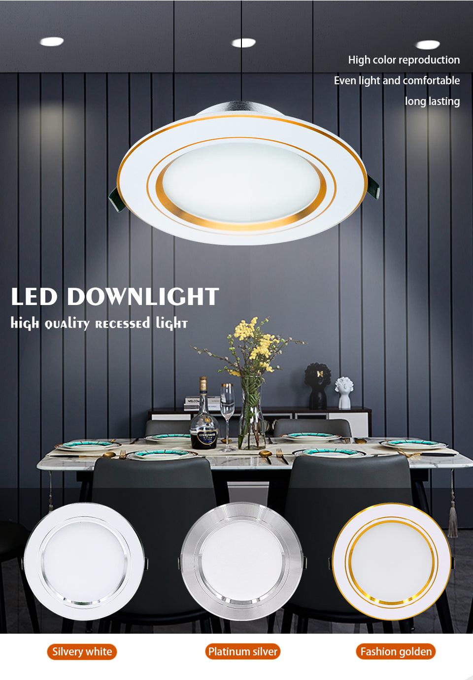 Led Downlights 5W 9W 12W 15W 18W 10pcs/lot AC 220V 230V 240V LED Ceiling Downlight Lamps Led Ceiling Lamp Home Indoor Lighting