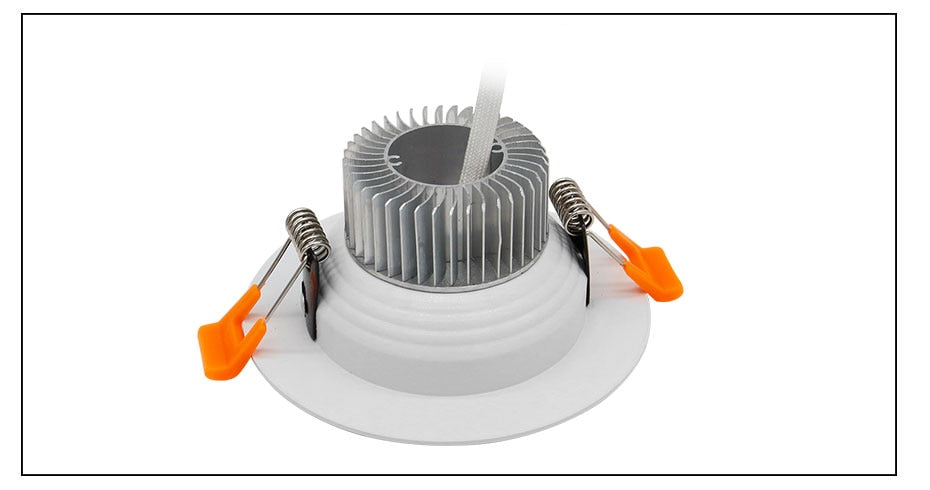 DBF New White LED Recessed Downlight Not Dimmable 5W 7W 10W 12W LED Ceiling Spot Lamp with AC110V 220V LED Driver Home Decor