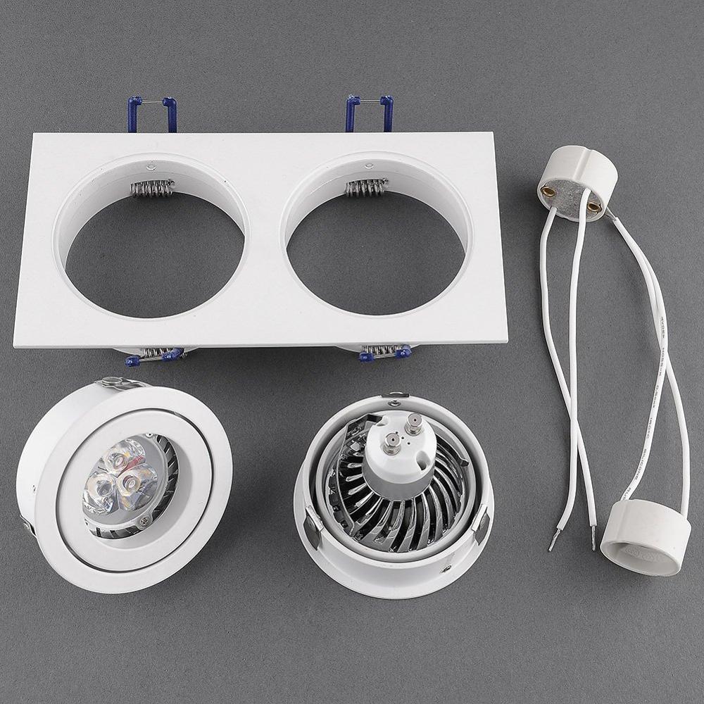 Hot Sale Square 2020 Aluminum LED Downlight Light Holder GU10 Fitting Fixture Frame Spot Light Bracket For MR16