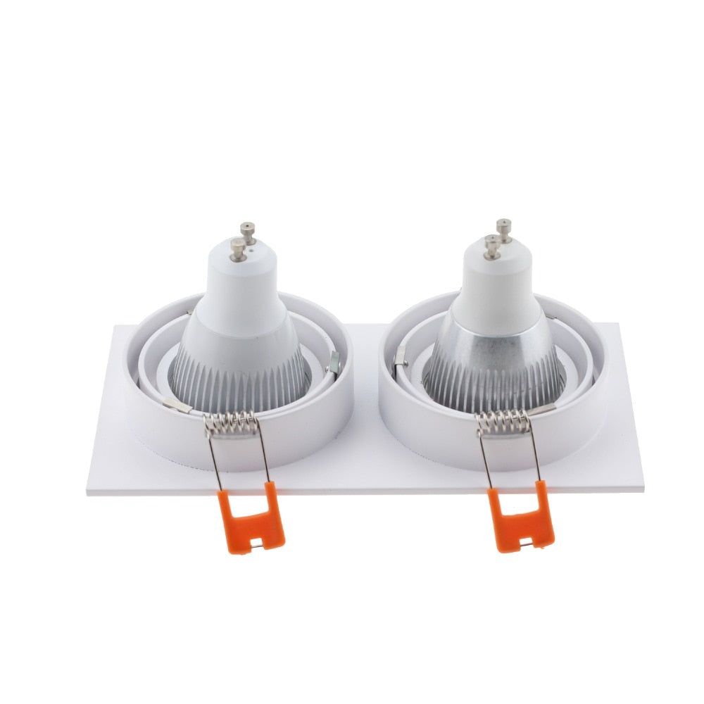 Hot Sale Square 2020 Aluminum LED Downlight Light Holder GU10 Fitting Fixture Frame Spot Light Bracket For MR16