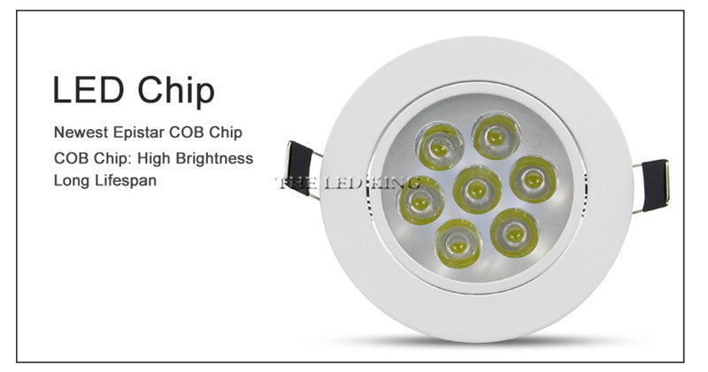 Super Bright Round 3W-15W LED Downlights Recessed COB LED Ceiling Spot lights AC220V Warm /Cold White LED Lamp Indoor Lighting