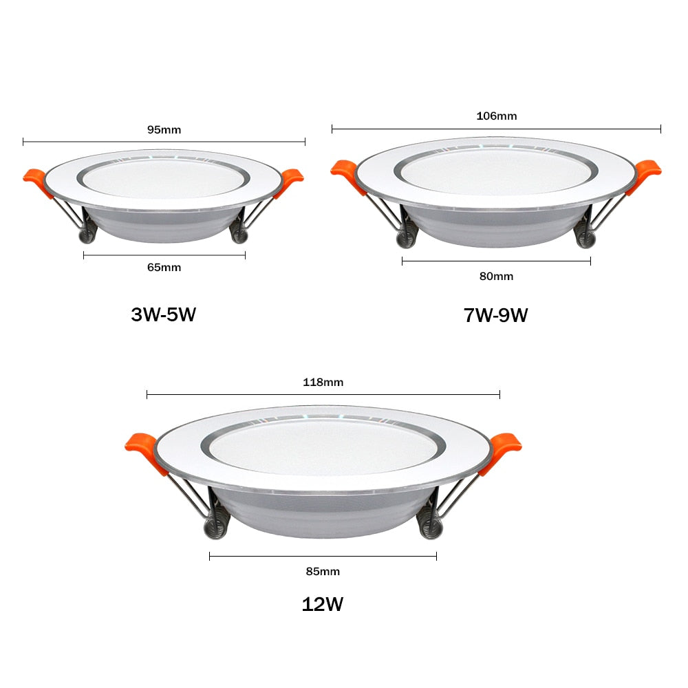 Led Downlight 220v Ceiling Light 5W 7W 9W Recessed Down light Round Led Panel Light 12W Spotlight Indoor Lighting lamp