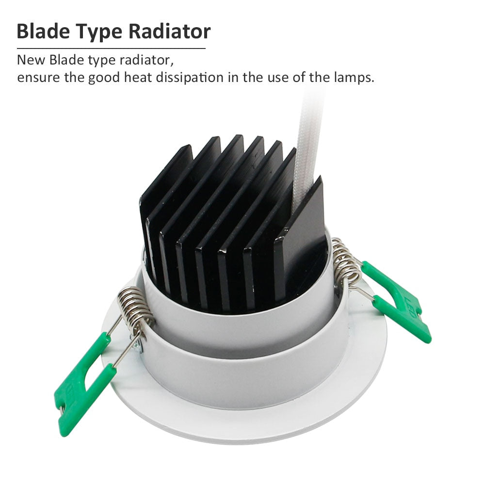 New Model Frosted Lens LED Recessed Downlight High Bright Epicstar COB LED Ceiling Spot Light 5W 7W 10W 12W with Transformer