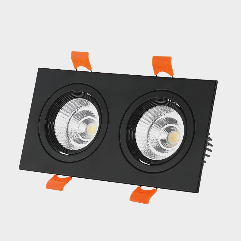 Square Dimmable Recessed COB LED Downlights 7W 9W 12W 18W LED Ceiling Spot Lights AC85-265V LED Ceiling Lamps Indoor Lighting