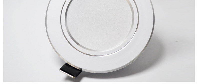 4Pcs Bright LED Downlight 5w 9w 15w Silver Border Round Ceiling Recessed Spot Light 110V 220V 230v Down Light Cold Warm White