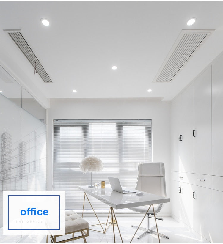 Round LED ultra-thin downlight embedded household 5W 9W 12W 18W living room aisle AC220V