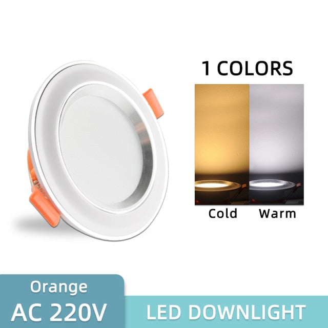 Led Downlight 10pcs 3W 5W AC220V-240V new six color led recessed downlight Kitchen living room led light spot Indoor round light