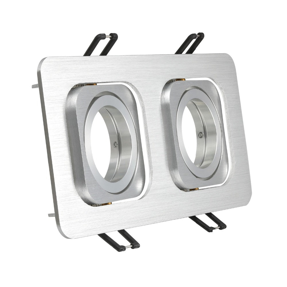 Square Embedded Led Ceiling Downlight Mount Frame Trim Ring GU10 MR16 Halogen Bulb Fitting Holder Socket Spot Lighting Fixtures