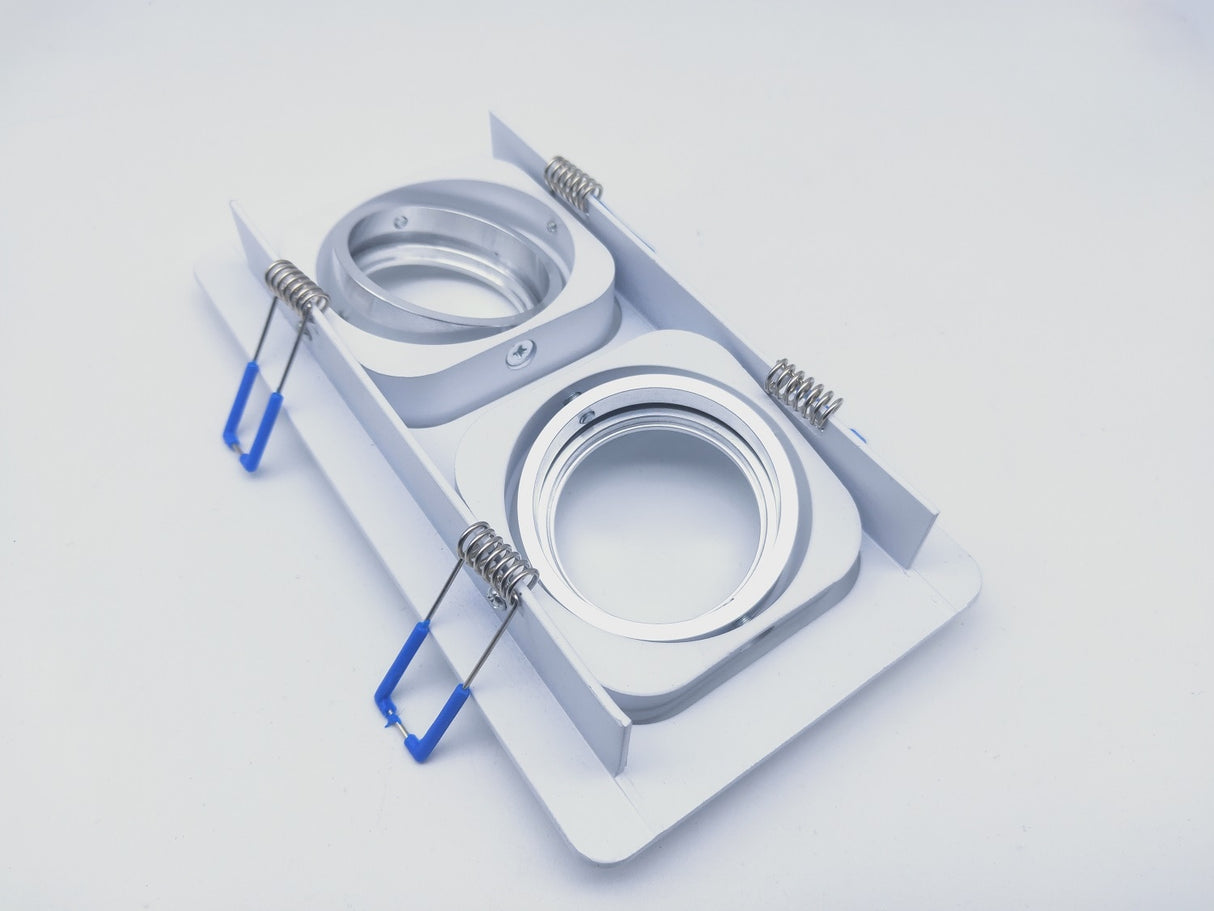 Square Embedded Led Ceiling Downlight Mount Frame Trim Ring GU10 MR16 Halogen Bulb Fitting Holder Socket Spot Lighting Fixtures