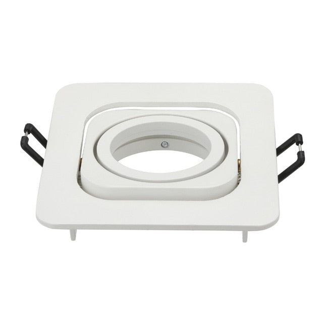 Square Embedded Led Ceiling Downlight Mount Frame Trim Ring GU10 MR16 Halogen Bulb Fitting Holder Socket Spot Lighting Fixtures