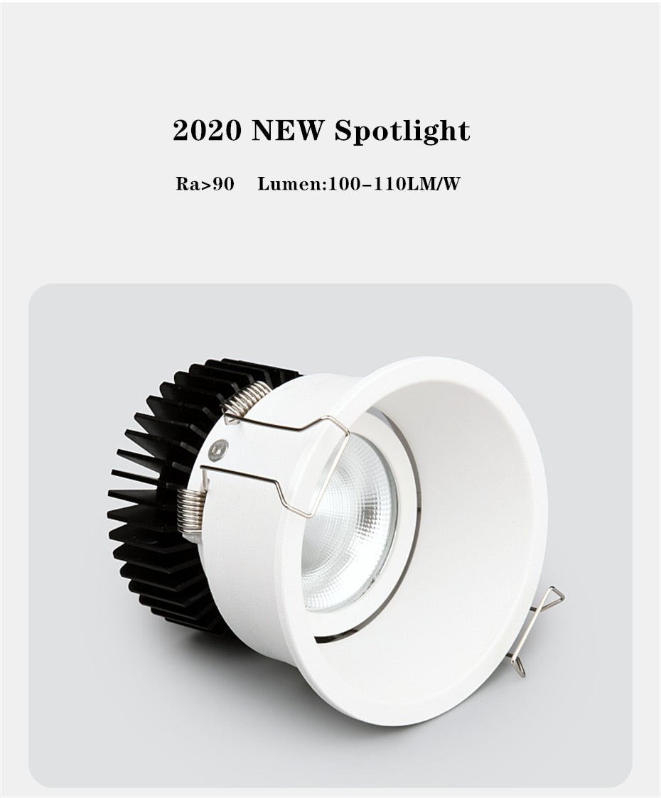 DBF No Flickering Angle Adjustable LED Ceiling Recessed Downlight 5W 7W 10W 12W 18W 20W LED Ceiling Spot Light Pic Background