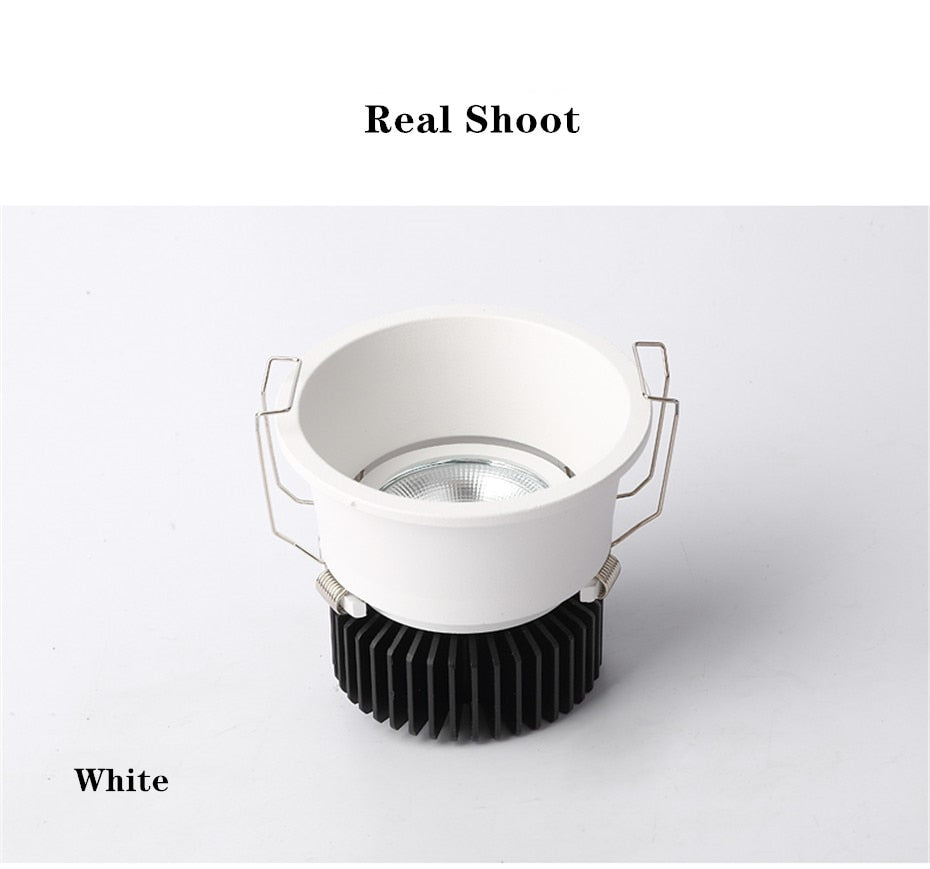 DBF No Flickering Angle Adjustable LED Ceiling Recessed Downlight 5W 7W 10W 12W 18W 20W LED Ceiling Spot Light Pic Background