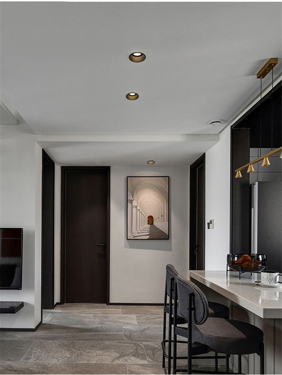 DBF No Flickering Angle Adjustable LED Ceiling Recessed Downlight 5W 7W 10W 12W 18W 20W LED Ceiling Spot Light Pic Background