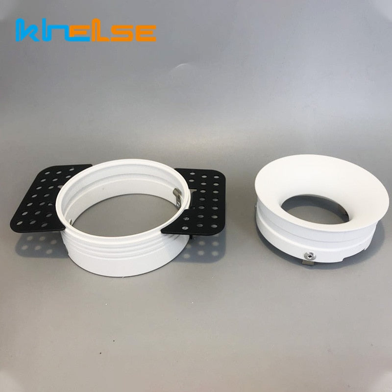 Round Recessed Ceiling Mount Downlight Frame Bracket LED MR16/GU10 Lamp Socket Holder Base Rimless Spot Lighting Fitting Fixture