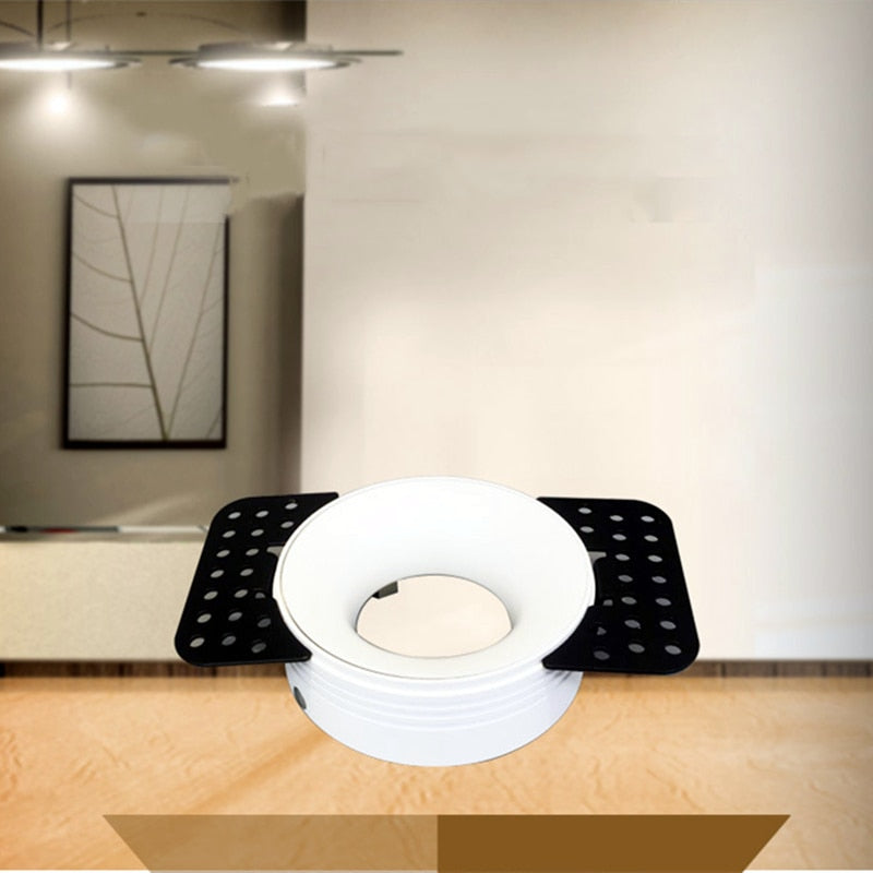 Round Recessed Ceiling Mount Downlight Frame Bracket LED MR16/GU10 Lamp Socket Holder Base Rimless Spot Lighting Fitting Fixture