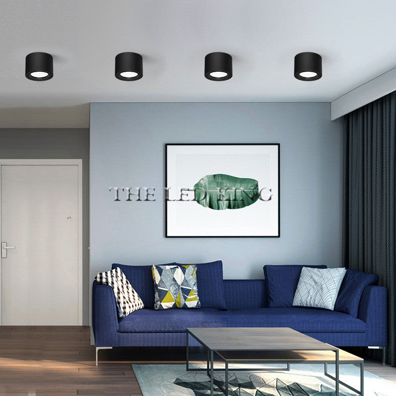 Surface Mounted LED Downlight 5W 7W 9W 12W 15W 18W 30W White/Black Housing Surface Mounted AC220V Ceiling Spot Light Home Decor