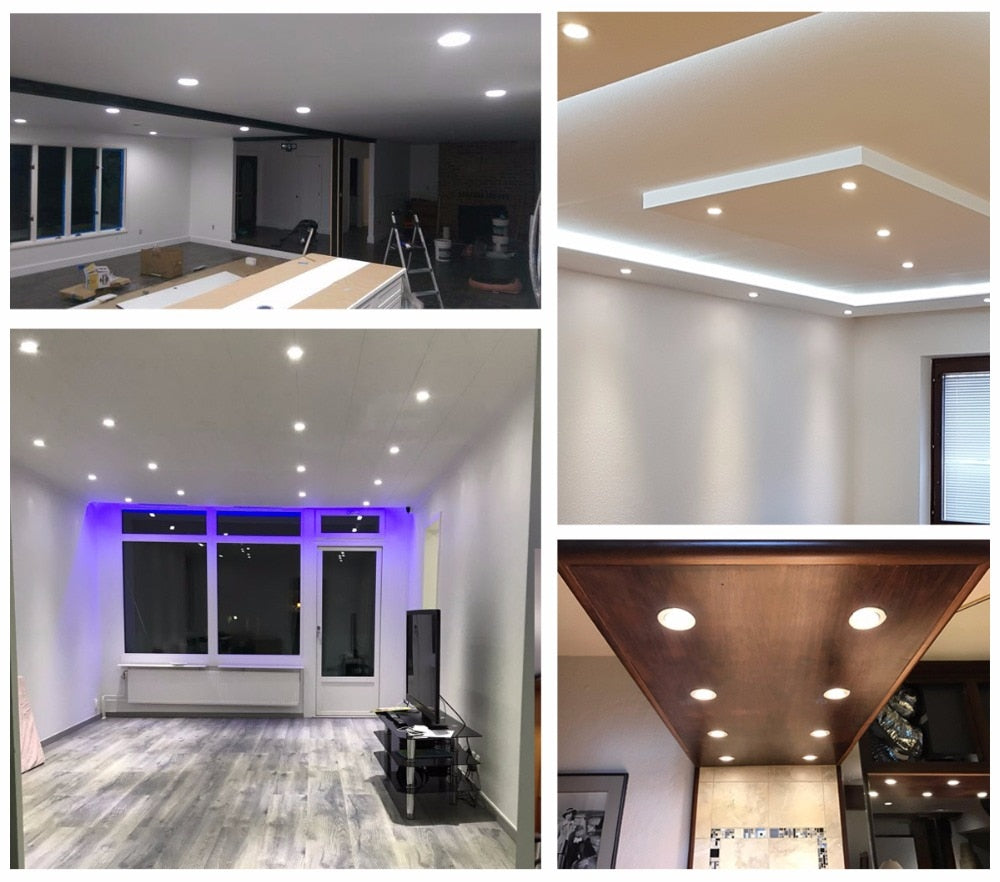 Dimmable LED Downlight 3W 4W 5W Spot LED AC110V 220V Sandy Silver White Black Body House Natural Daylight Warm Pure White