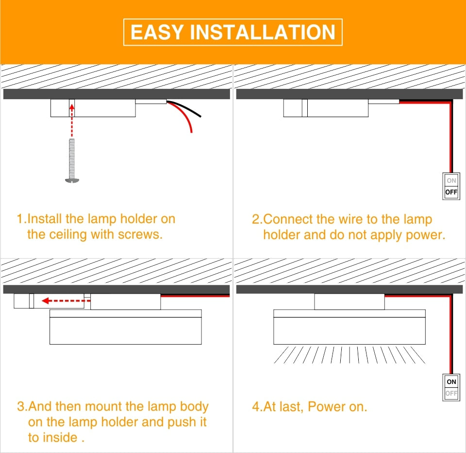 LED Panel light Surface Mounted Downlight Lamp AC85-265V 48W 36W 24W 18W 13W 9W 6W Ultra Thin LED Ceiling light For Kitchen Bath