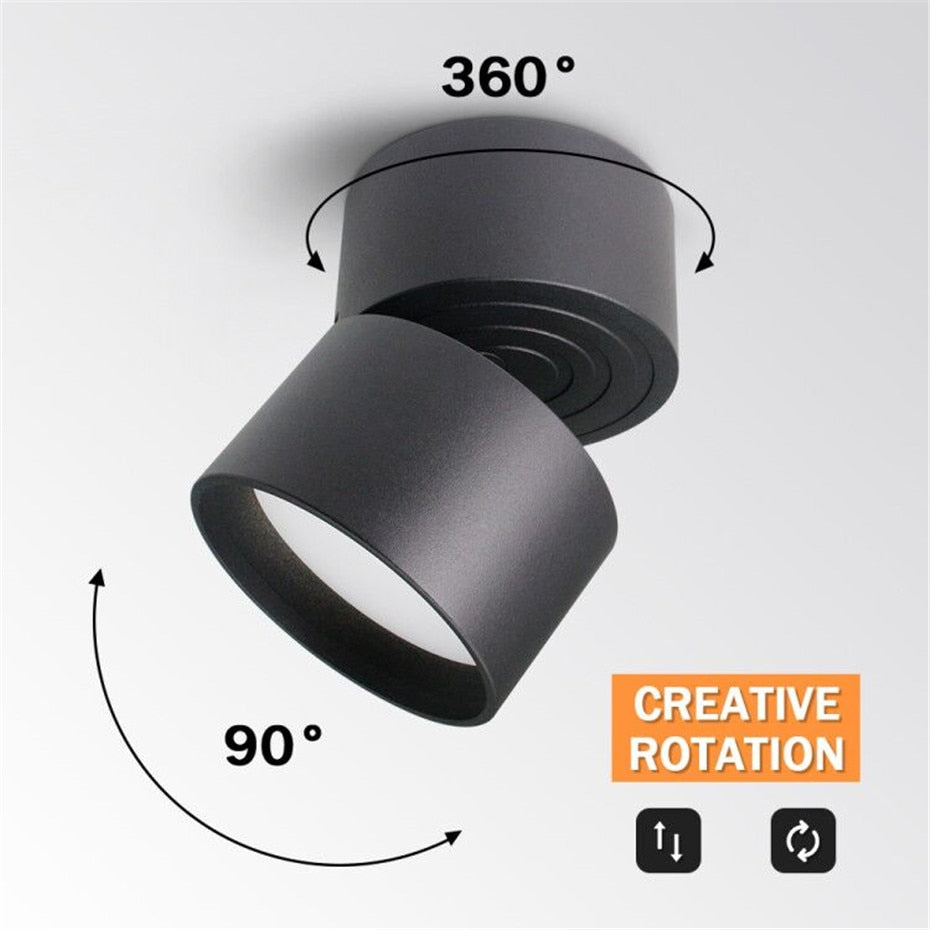 Surface Mounted Led Downlight 12W 9W 7W LED Bulb Replaceable Spot Light 360 Degree Rotate LED Ceiling Lamp Indoor Lighting