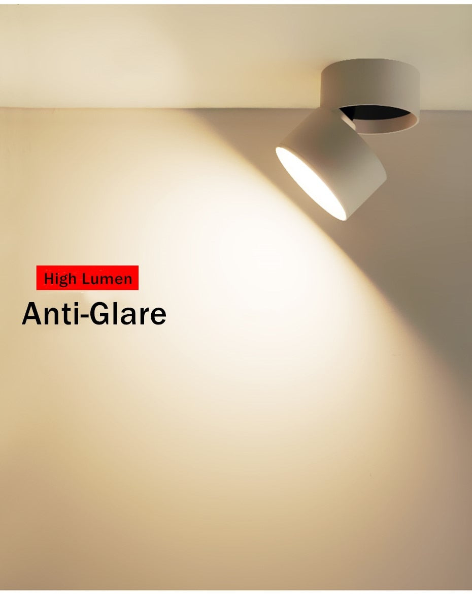 Surface Mounted Led Downlight 12W 9W 7W LED Bulb Replaceable Spot Light 360 Degree Rotate LED Ceiling Lamp Indoor Lighting