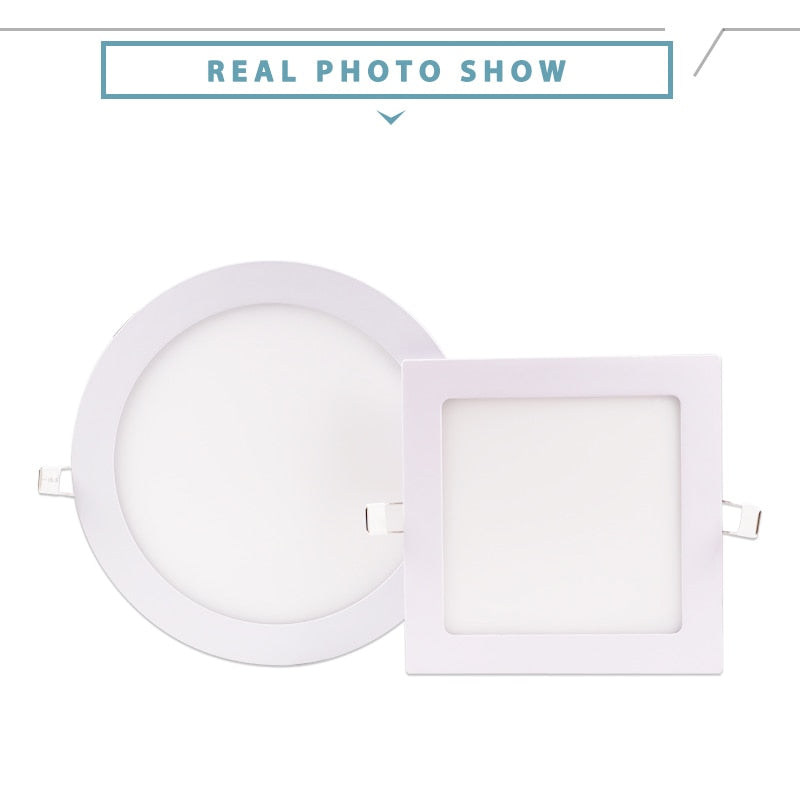 LED Ultra thin Downlight lamp 3W 4W 6W 9W 12W 15W 18W 24W led ceiling recessed grid downlight slim round square led panel light
