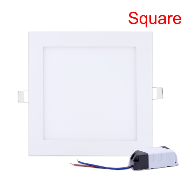 LED Ultra thin Downlight lamp 3W 4W 6W 9W 12W 15W 18W 24W led ceiling recessed grid downlight slim round square led panel light