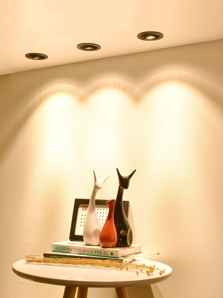 LED Ceiling Recessed Spot Light 15w 9w 7w 5w led bulb light 360 Degree Rotation Spot lighting for Kitchen Bedroom indoor lamp