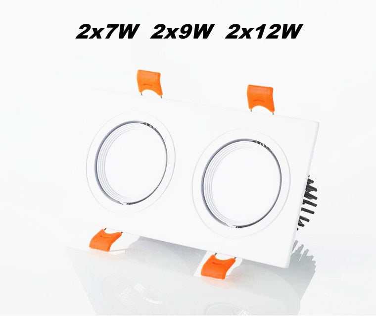 Recessed Dimmable COB LED Downlights 7W 9W 12W 24W LED Ceiling Spot Lights AC85-265V LED Ceiling Lamps Indoor Lighting