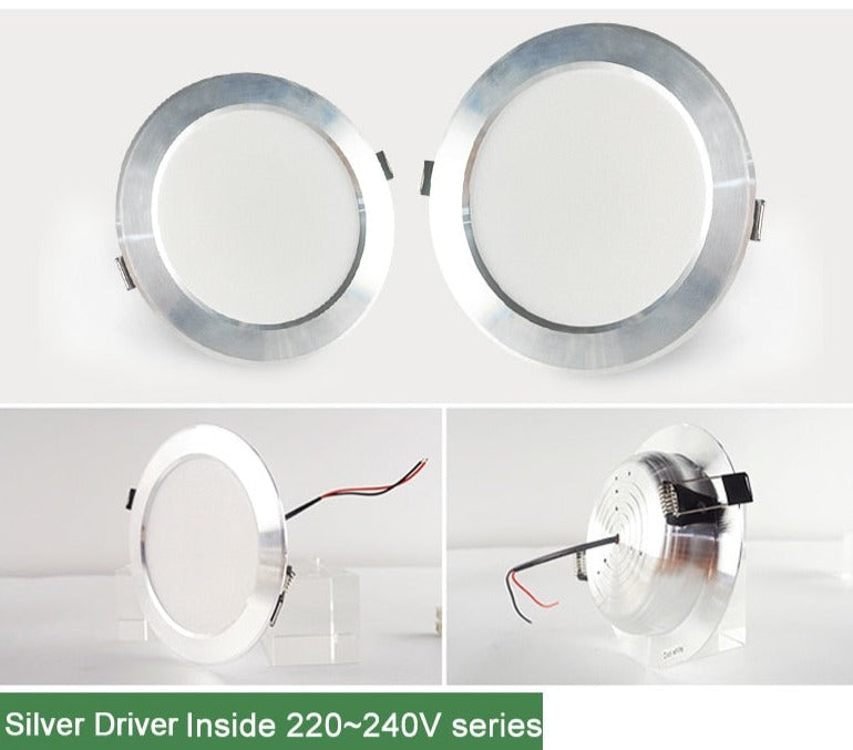 LED Spotlight Downlight 3W 5W 9W 15W 18W Aluminum Ultra Thin Round Recessed Panel Lamp AC 220V 110V LED Spot Light