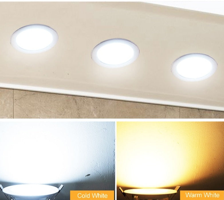LED Spotlight Downlight 3W 5W 9W 15W 18W Aluminum Ultra Thin Round Recessed Panel Lamp AC 220V 110V LED Spot Light