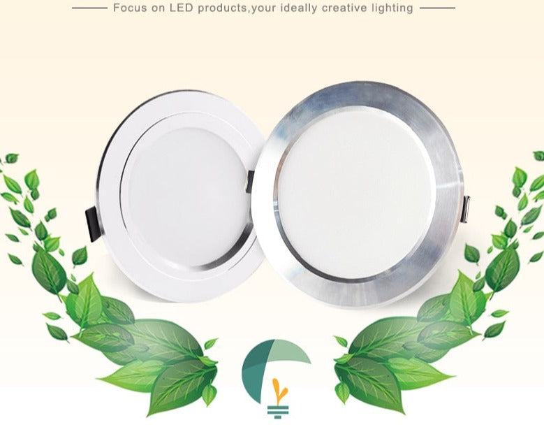 LED Spotlight Downlight 3W 5W 9W 15W 18W Aluminum Ultra Thin Round Recessed Panel Lamp AC 220V 110V LED Spot Light