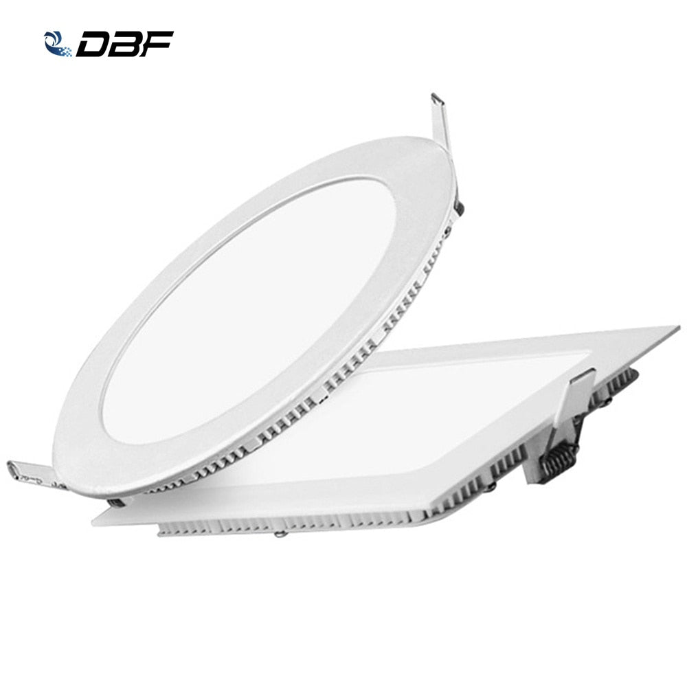 DBF Ultra Thin Dimmable Led Panel light 3W 4W 6W 9W 12W 15W 18W Round/Square Dimming LED Ceiling Recessed Light LED Downlight