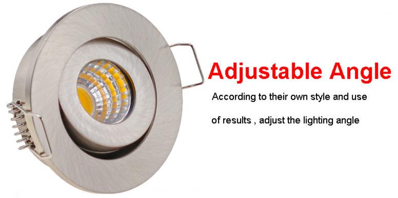Dimmable LED Waterproof IP65 COB Ceiling Outdoor Recessed 3W AC90-260V DC12V Warm White LED Downlight Hotel Villa Home Lighting