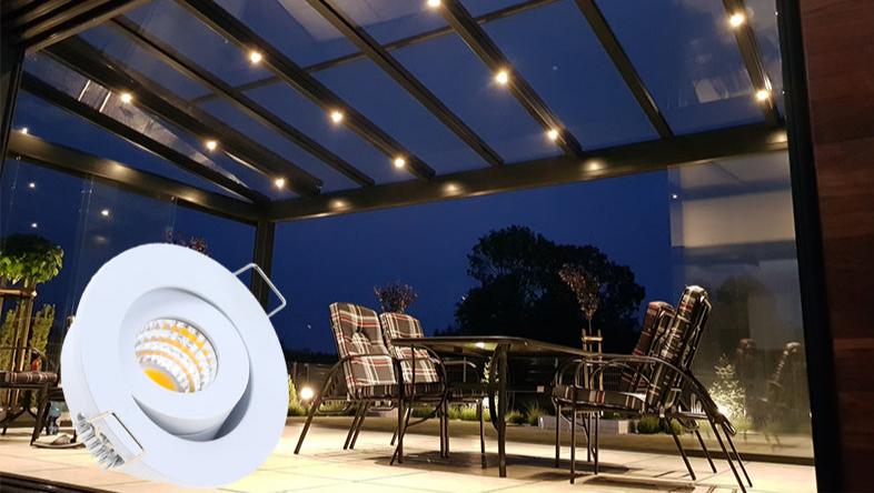 Dimmable LED Waterproof IP65 COB Ceiling Outdoor Recessed 3W AC90-260V DC12V Warm White LED Downlight Hotel Villa Home Lighting