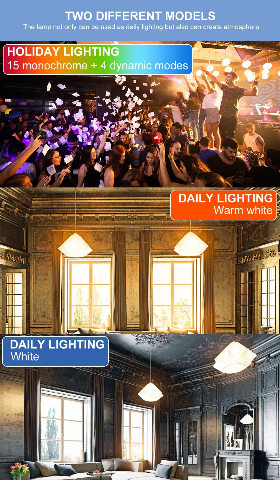 E27 Led Lamp Dimmable 16 Colors RGB Light Bulb 220V Led Magic Bulb Spot Light 5W 10W 15W Smart Control Led RGBW Lamp Home Decor