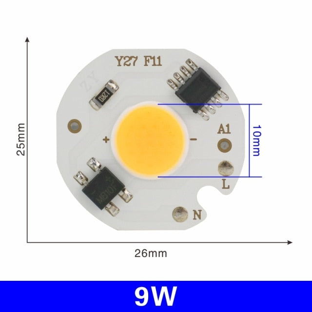 LED COB Chip Lamp 10W 20W 30W 50W 220V Smart IC No Need Driver LED Bulb 3W 5W 7W 9W for Flood Light Spotlight Diy Lighting