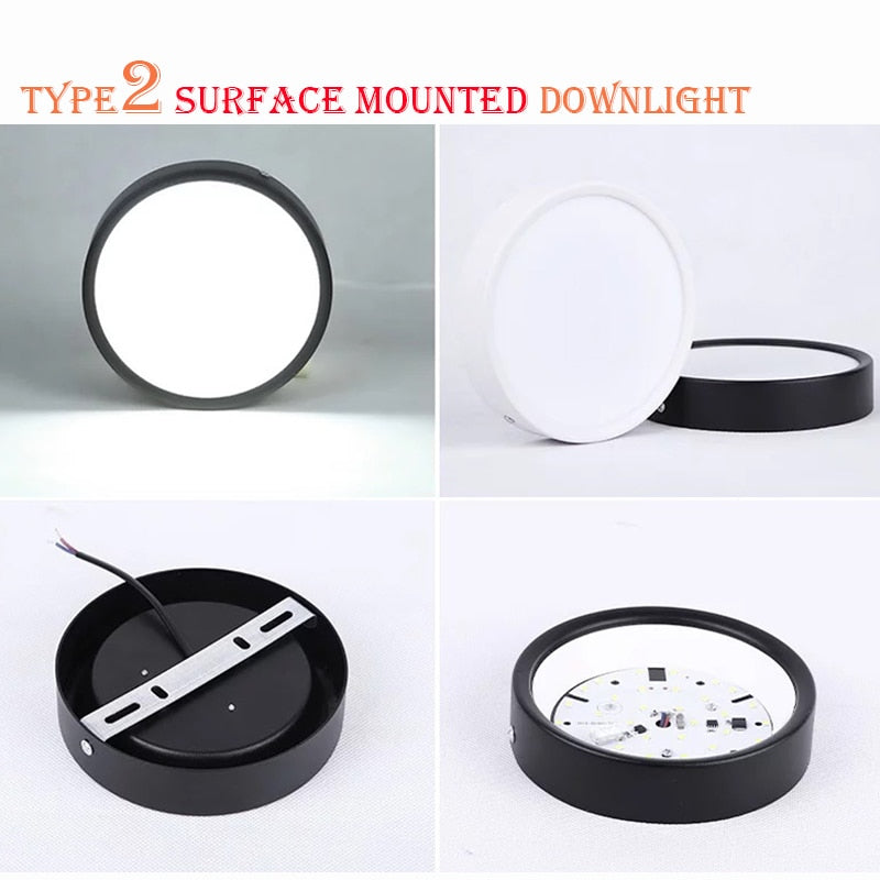 Led Downlights 220V 110V Surface Mounted 5/10/15/25W Mini Spot Led Down Light Lamp Foldable Downlights Home Lighting Living Room