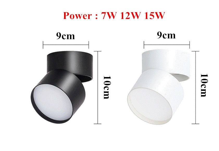 LED Downlight Ceiling Spot lights for Living Lamp 7w 12w 15w Ceiling Lighting For Kitchen Bathroom light Surface mounted