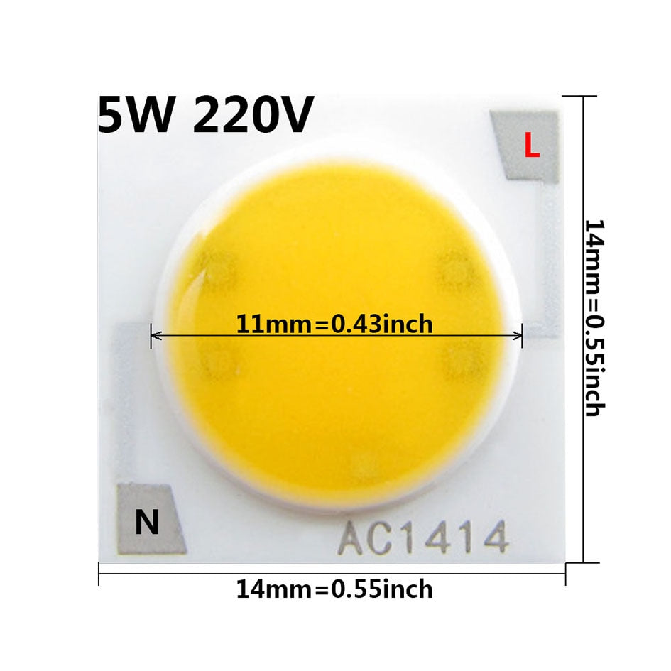 LED Downlight 10pcs a lot Ceramics Base LED COB Chip 3w 5w 7w 9w 12w 15w 20w 30w 50w AC220V LED Diode For Spotlight Downlight DIY Repair Parts