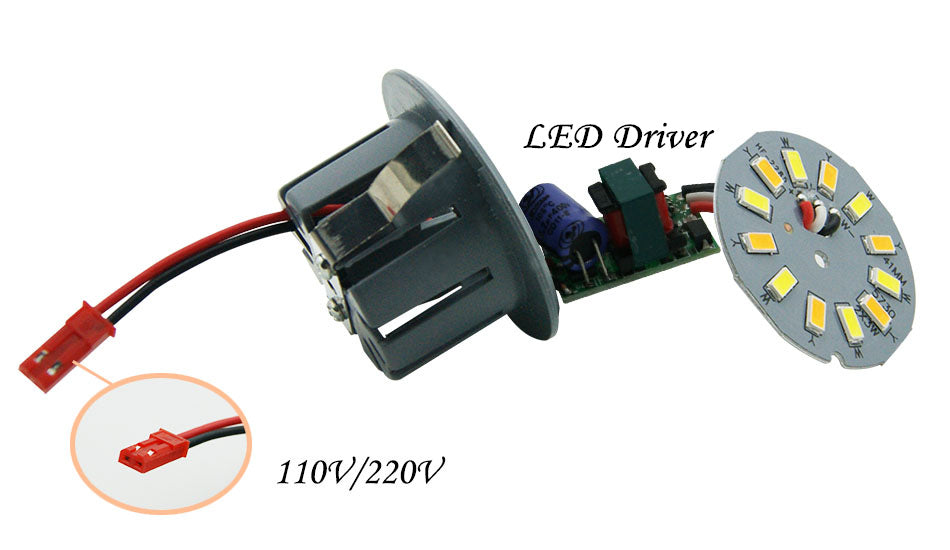 220V 110V LED Downlight Lamp Integrated Light Cup 3W 5W 6W LED Ampoule Spot Light Round Ceiling Recessed Umbrella LED Corn Bulb