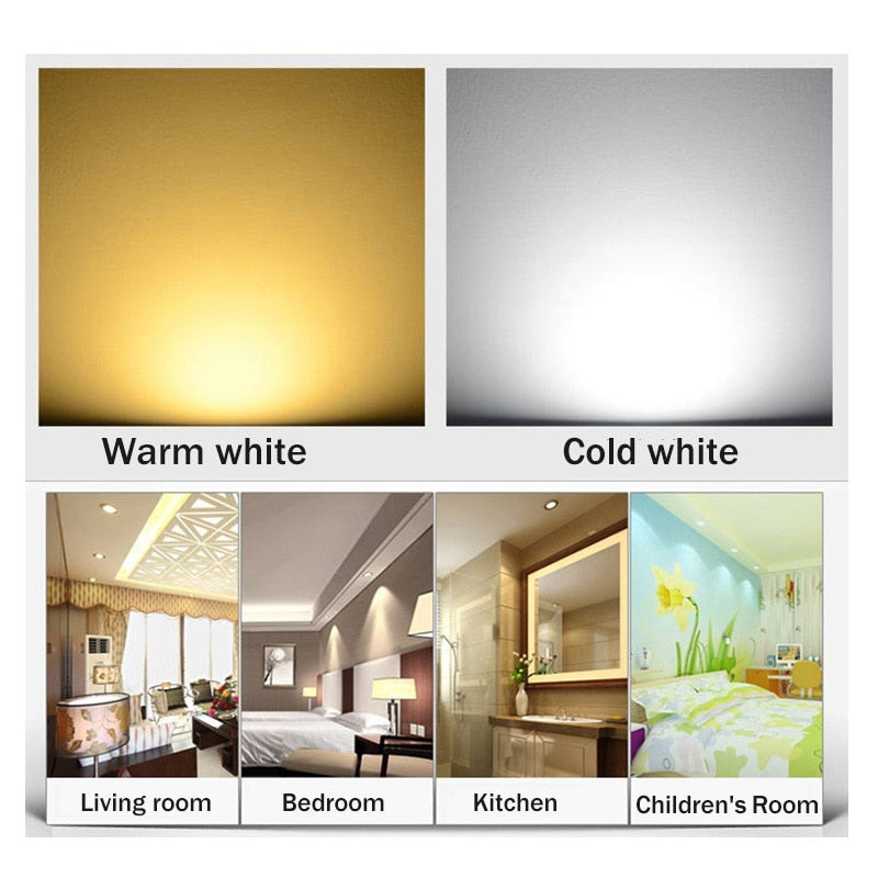 LED Spot Light 10 Pack/lots 110V 220V 9W 12W 15W Dimmable Downlight Indoor Home Lamps Bright Recessed Decoration Ceiling Lamp